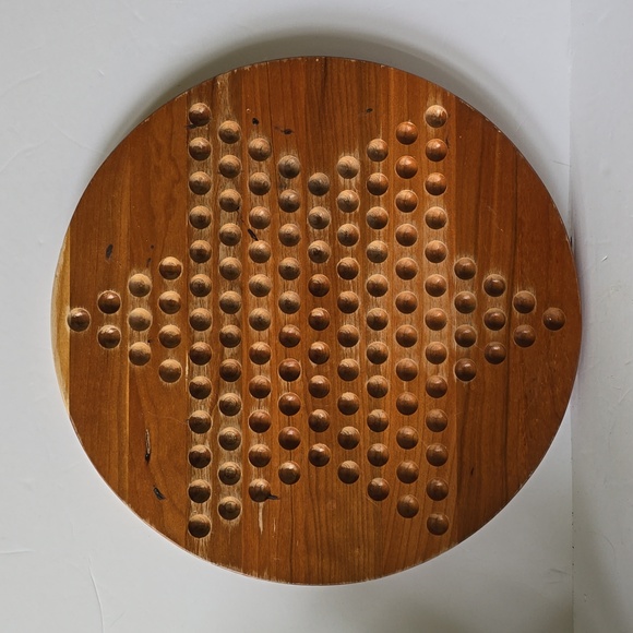 Maple Landmark Woodcraft Other - Wooden Chinese Checkers Game Board Vermont Made Maple Landmark Woodcraft Company